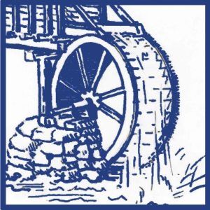 YMA graphic logo of waterwheel